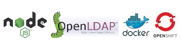 Node.js + OpenLDAP + Docker + OpenShift